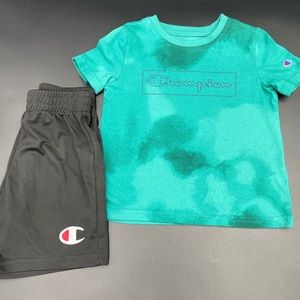 Champions Boys 4T Green & Black 2pc Set